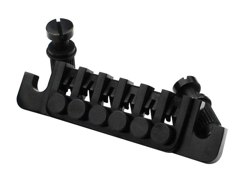 Guyker Guitar TP-6 Bridge Stop Bar - Vintage 70's Bridges Tailpiece with Studs and Inserts Replacement Compatible with LP Les Paul SG ES 6 String Electric Guitar(Black) - Image 3